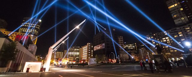 Place Des Arts – Montreal – Giant Light Sabers